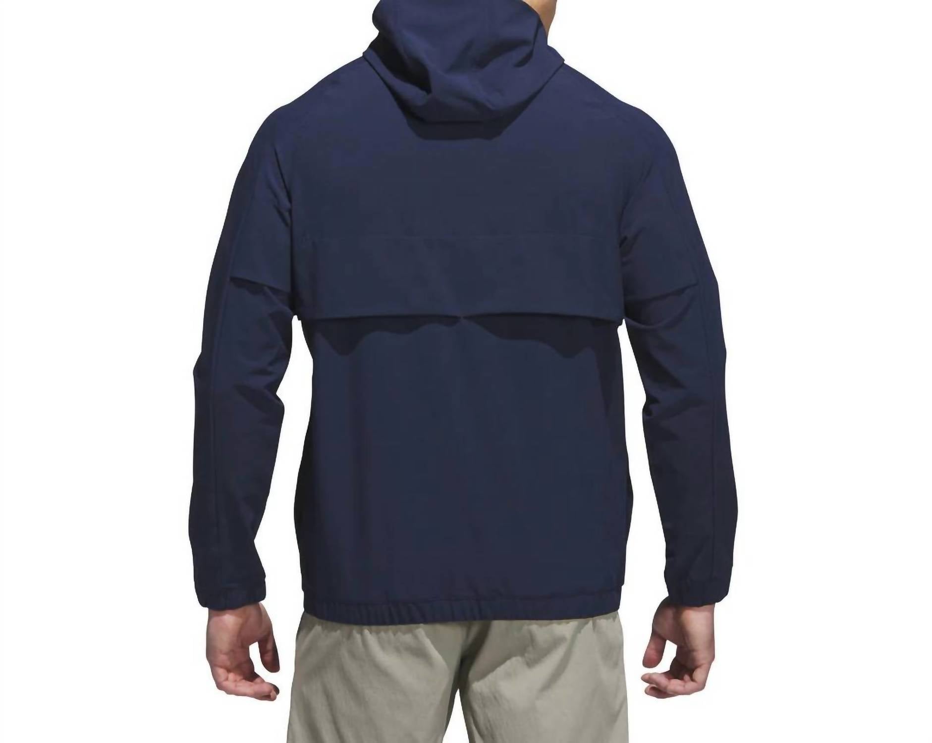 adidas Go-To Full Zip Windbreaker in collegiate navy - men's jacket - detail view
