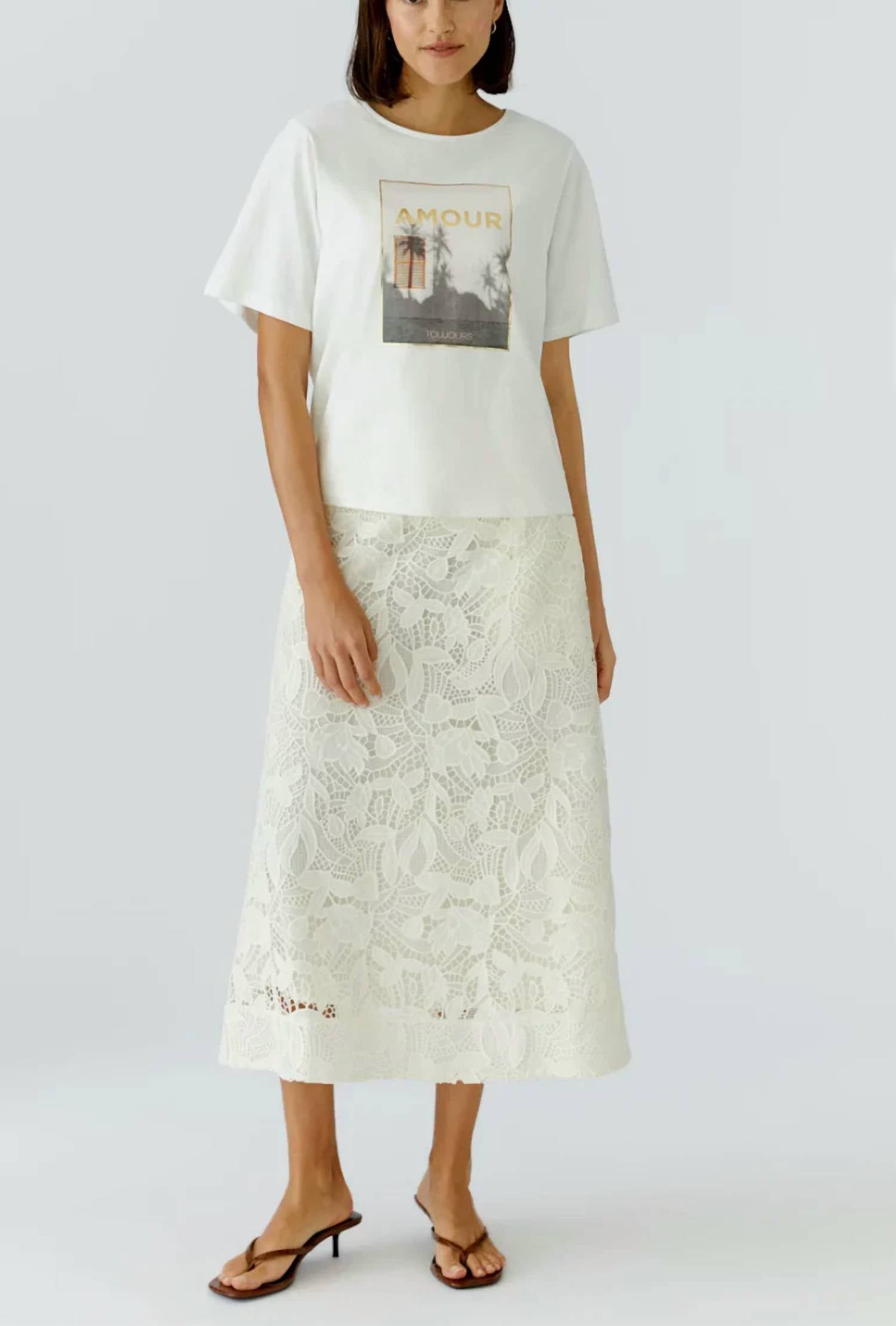 Oui - Lace Midi Skirt