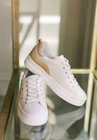 NeroGiardini Women's Platform Accent Sneaker in pink brown - women's sneaker