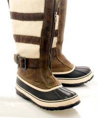 SOREL Women's Helen Of Tundra Leather Sherpa Tall Boots in flax sesame - women's shoe