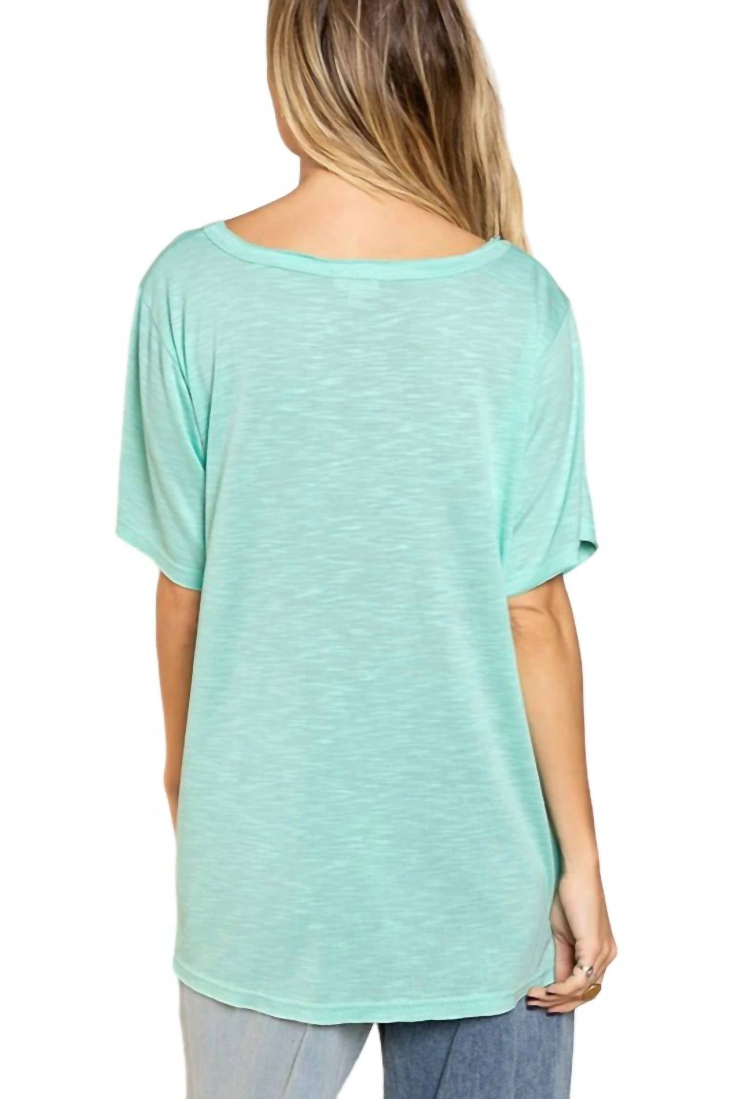 Pol - Paradise V Neck Slub Tee