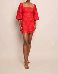Cara Cara - Montauk Embroidered Eyelet Mini Dress