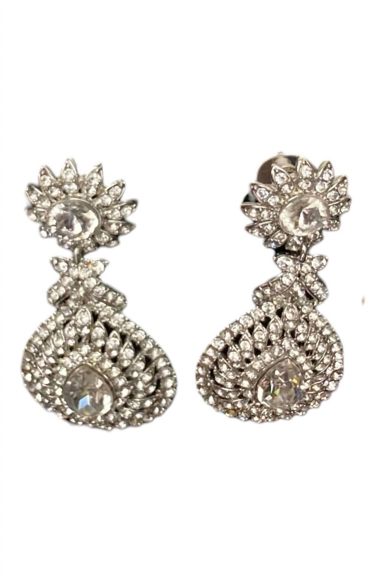 Donna Vinci Women's J124 Necklace And Earrings Jewelry Set in clear - women's jewelry - alternate view