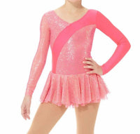 Mondor - Shimmer Asymmetrical Long Sleeve Skate Dress