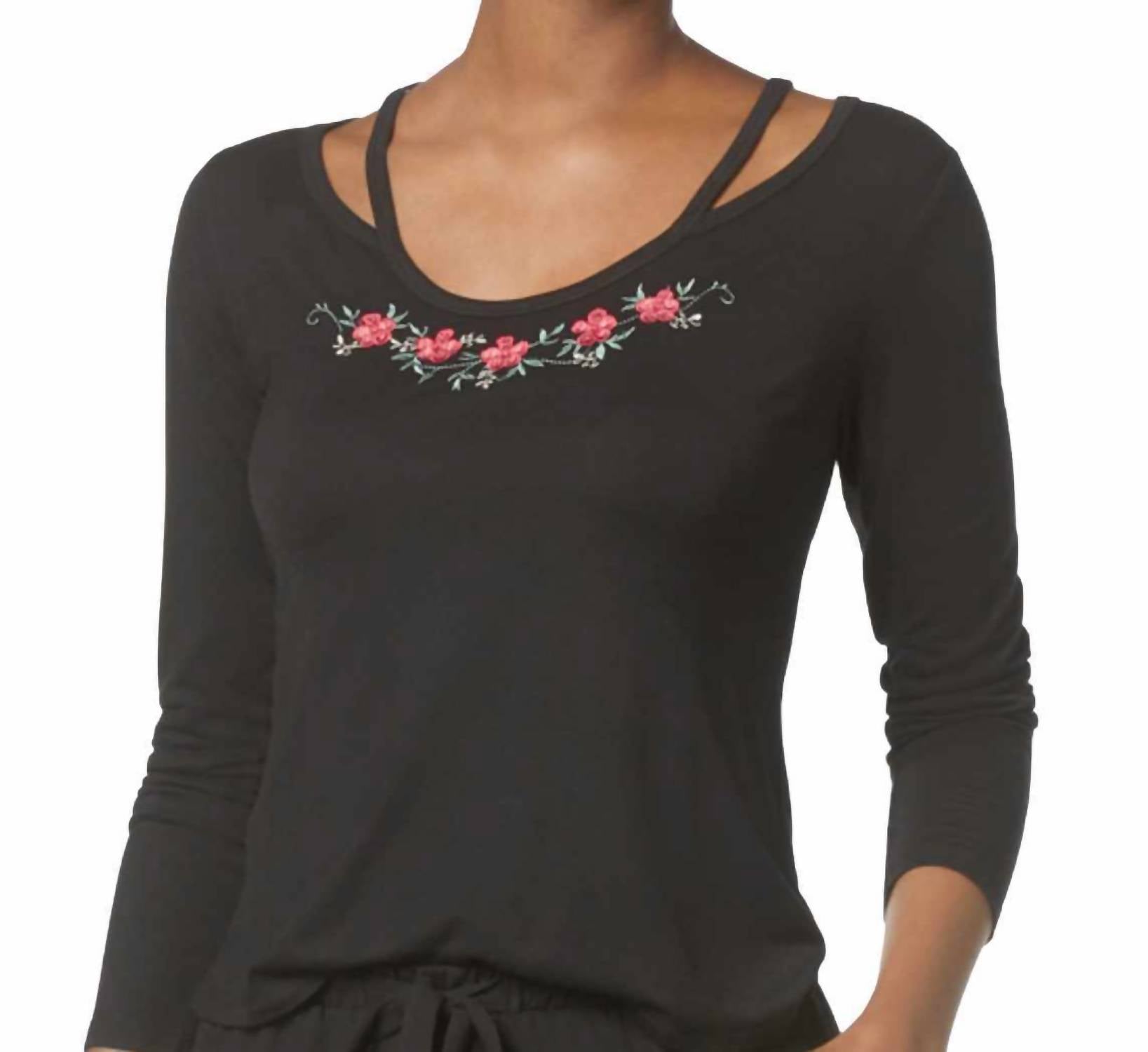 Flora Nikrooz - Women's Eleanor Cut-out-neckline Knit Top