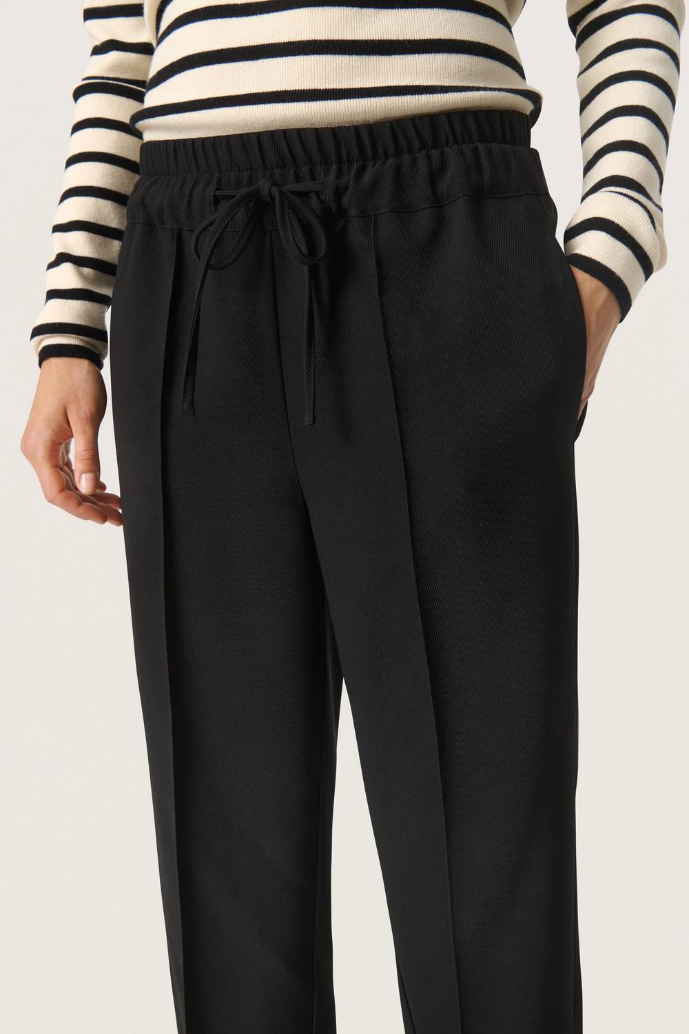 Soaked In Luxury - Eureka Wide Leg Elastic Waist Trousers