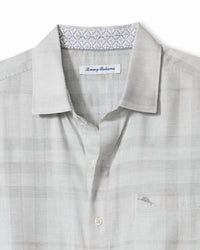 TOMMY BAHAMA Mist Plaid Shirt in silver streak - men's long sleeve top - view 5