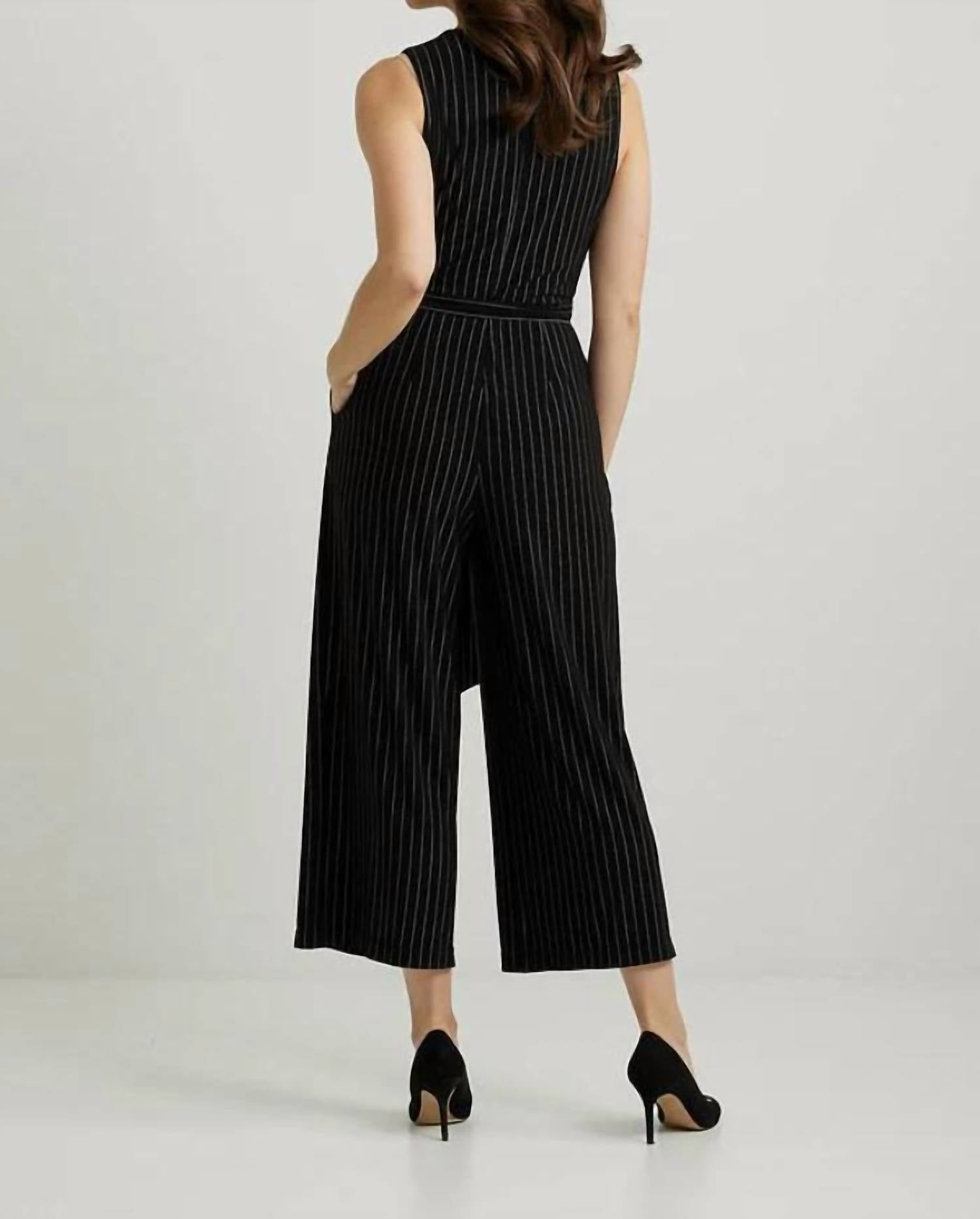 Joseph Ribkoff - Pinstripe Sleeveless Jumpsuit
