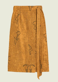 OAS Terry Skirt in tattoo bay - women's swimwear - detail view