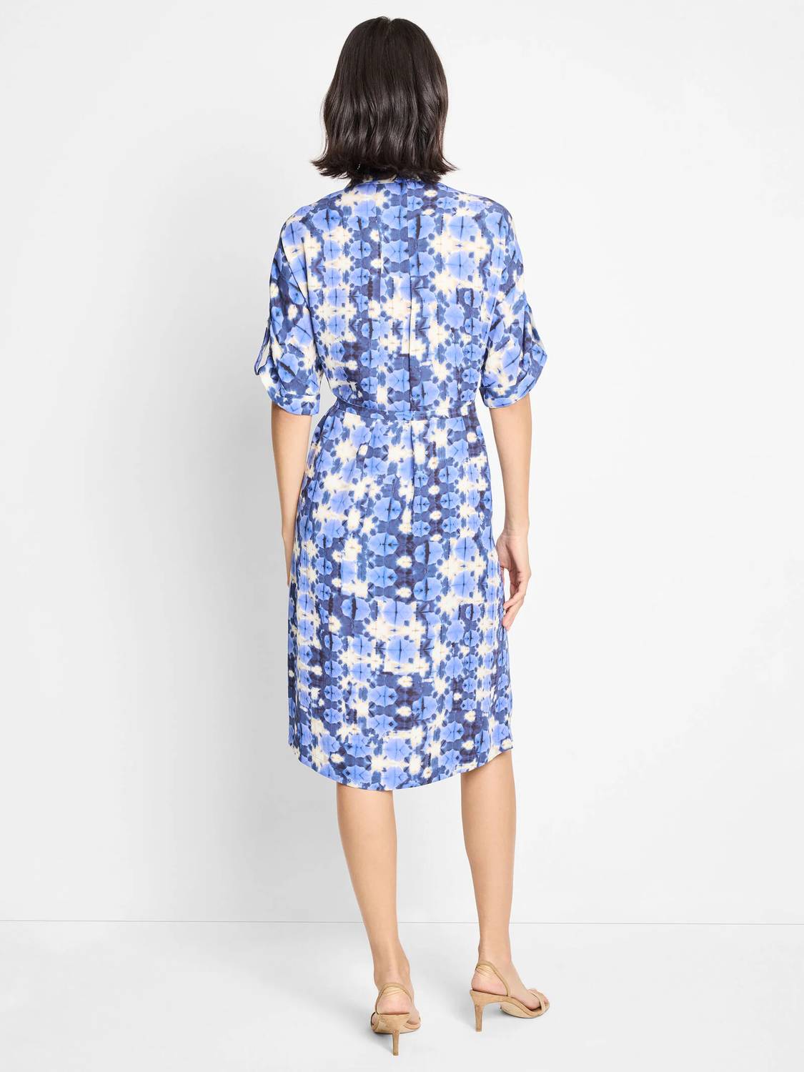 Nic + Zoe - Shibori Stone Belted Devon Midi Dress