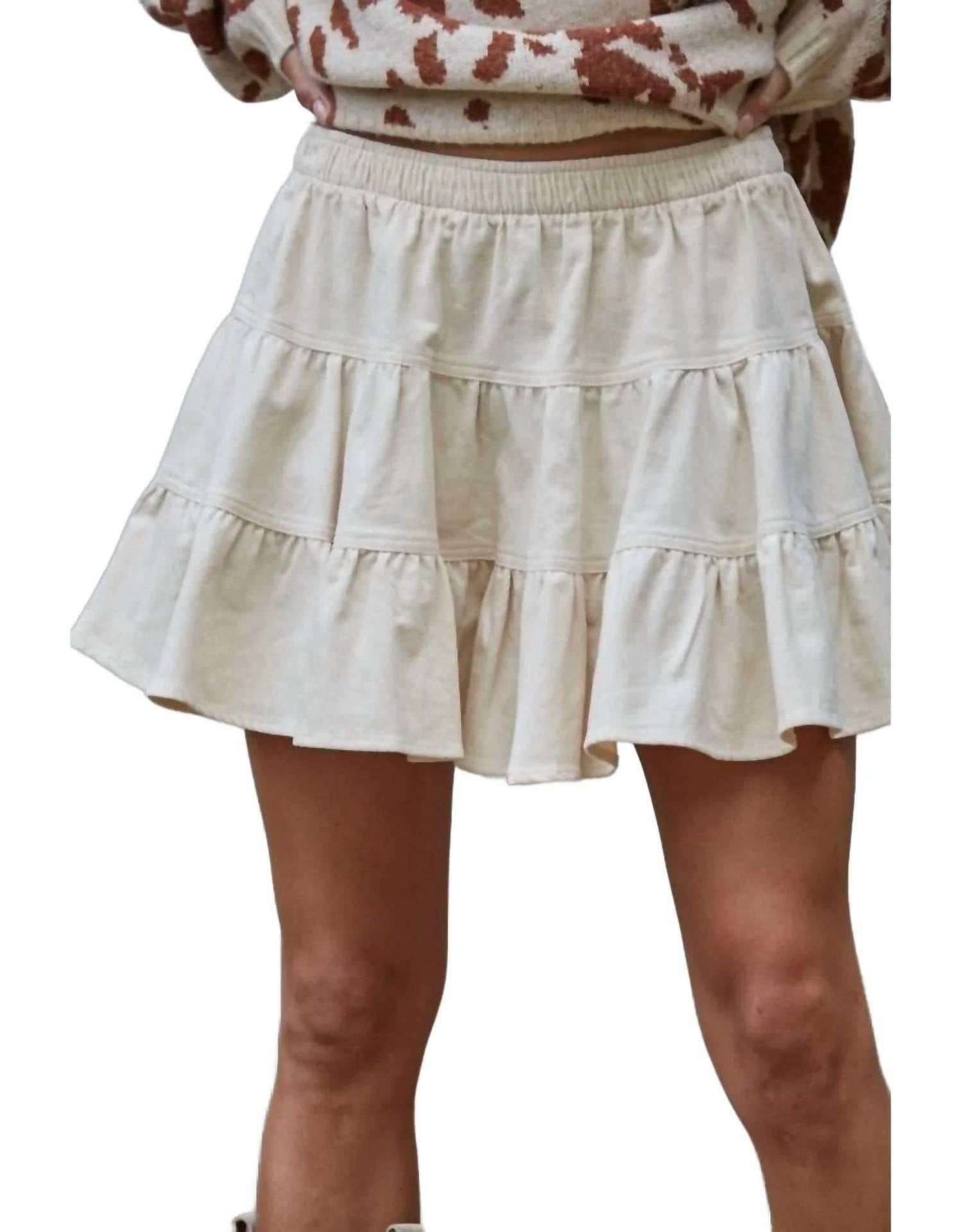 By Together - Tiered Corduroy Skirt