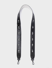 Min & Mon - Embroidered Eyes Leather Shoulder Strap