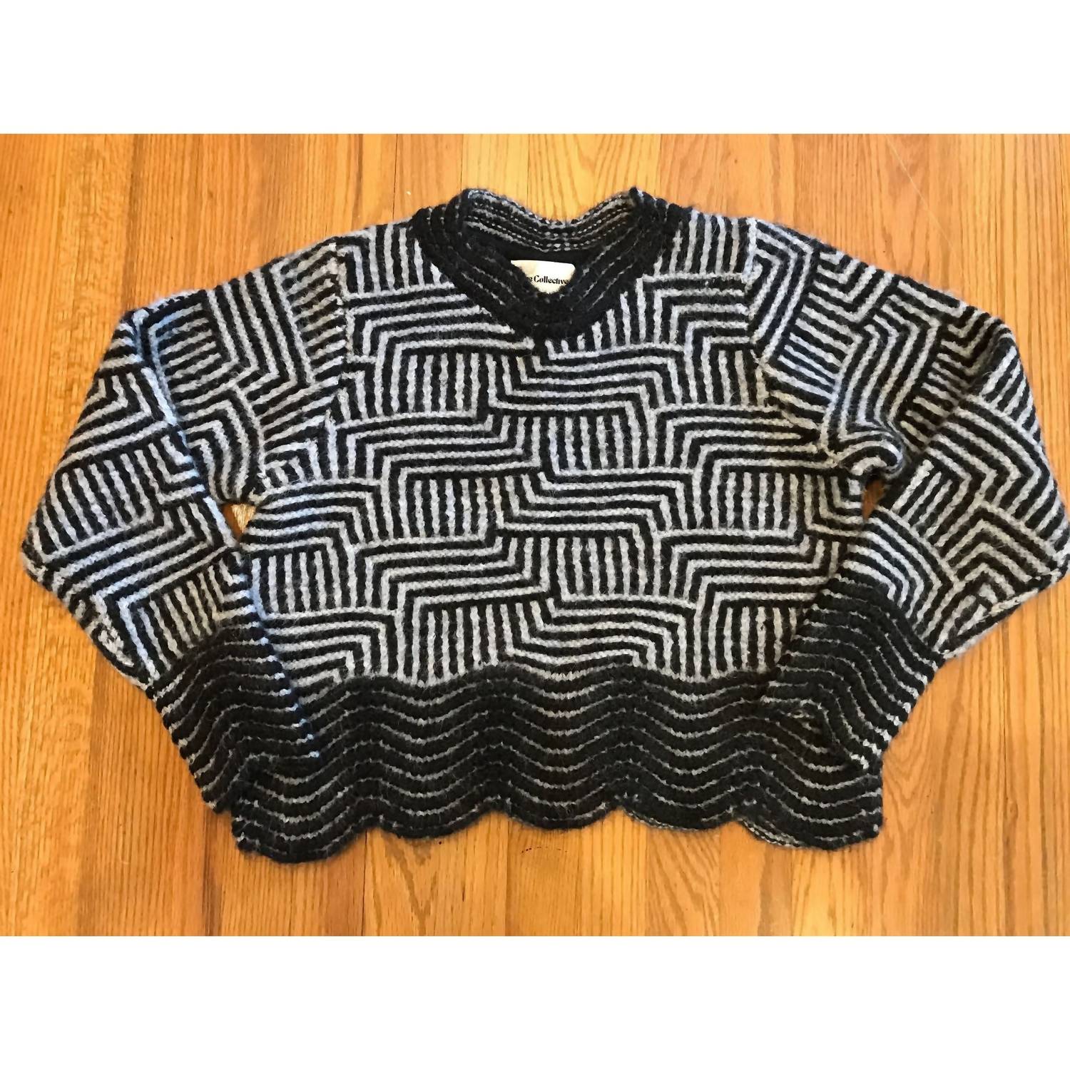 One Collective - Women's Crew Neck Textured Sweater