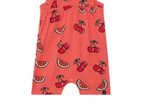 Deux Par Deux - Girl's Cherry Organic Cotton Romper