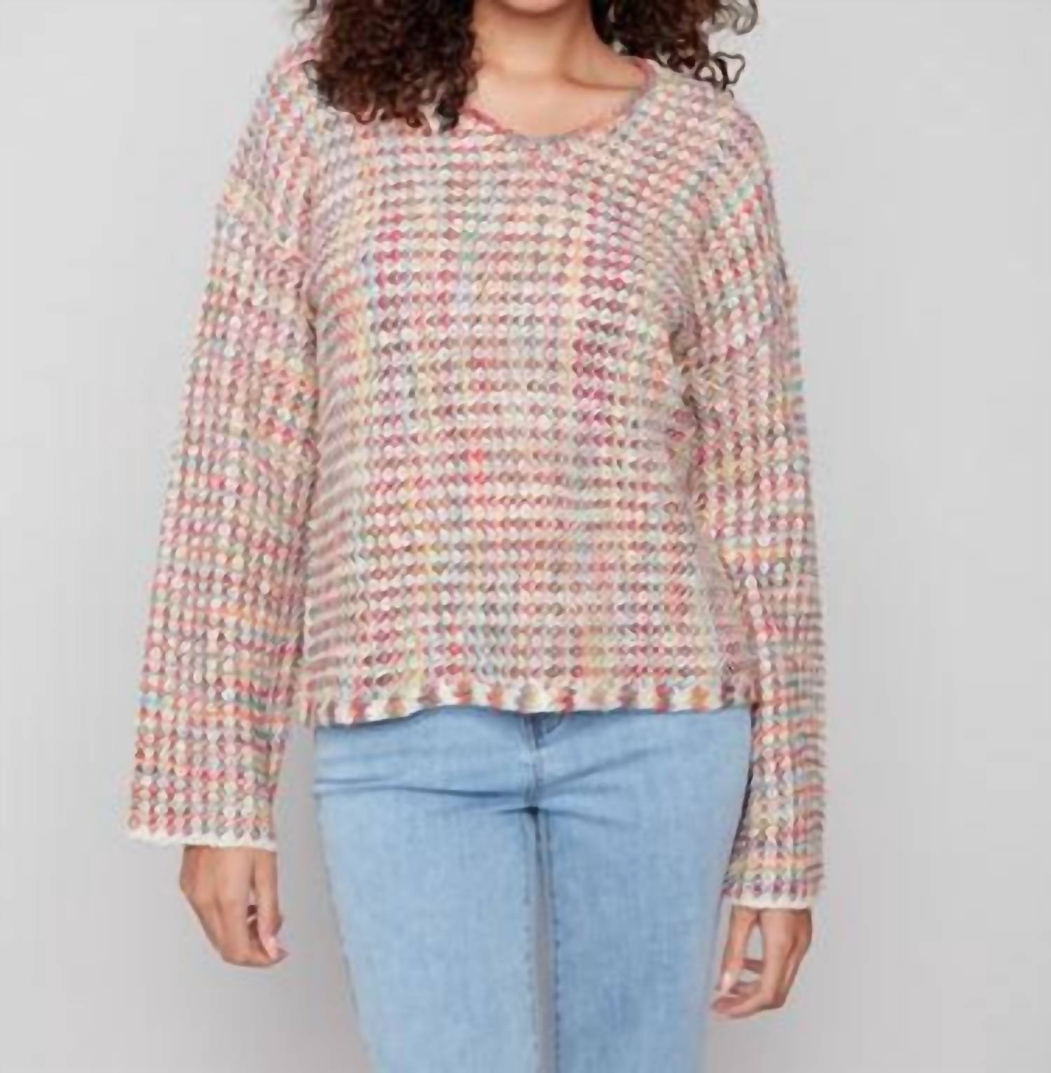 Charlie B - Novelty Yarn Crochet Sweater