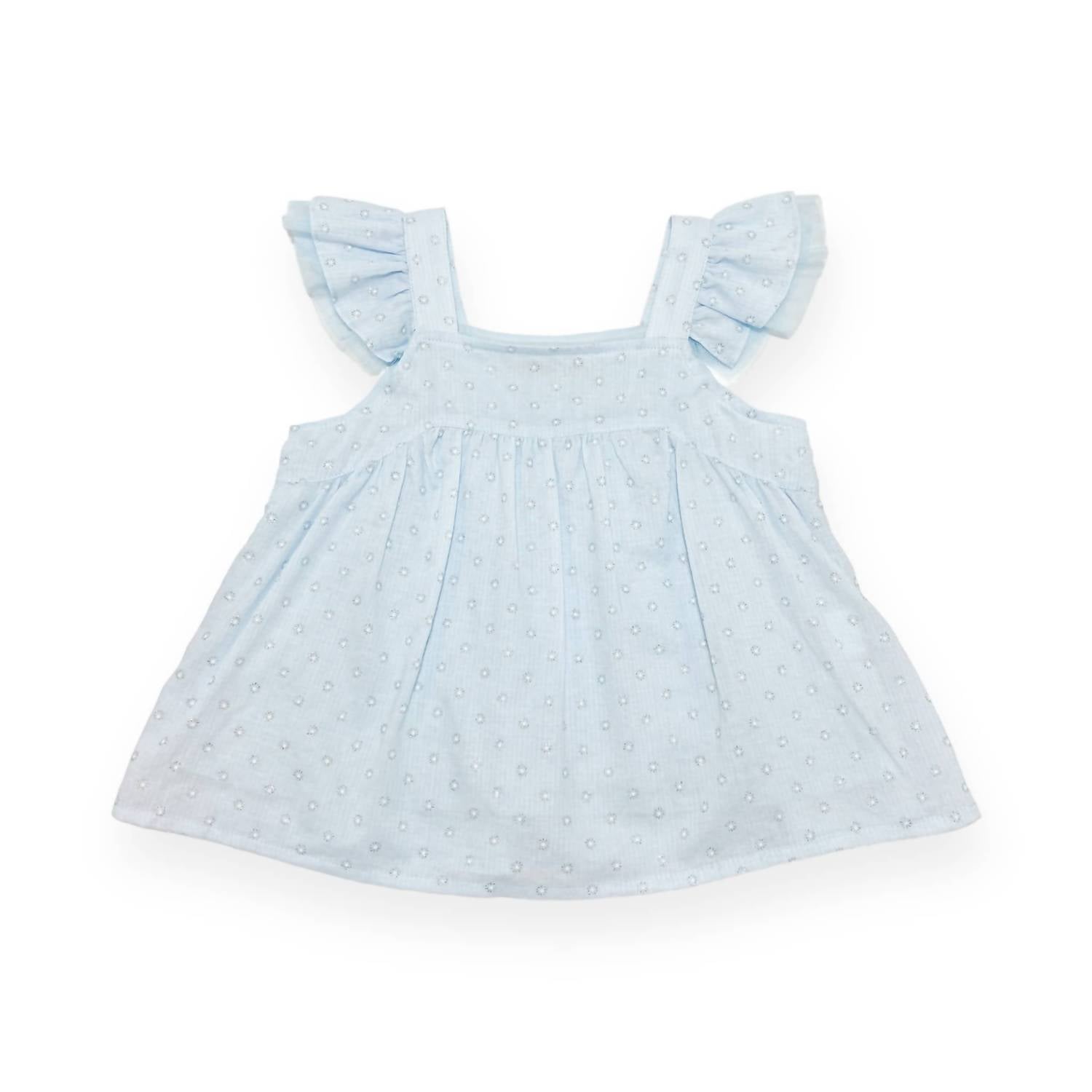 Doe A Dear - Girl's Daisy Ruffle Sleeve Blouse