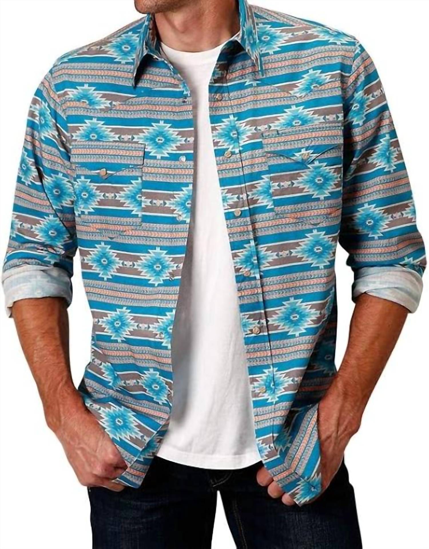 Roper - Santa Fe Aztec Print Western Shirt