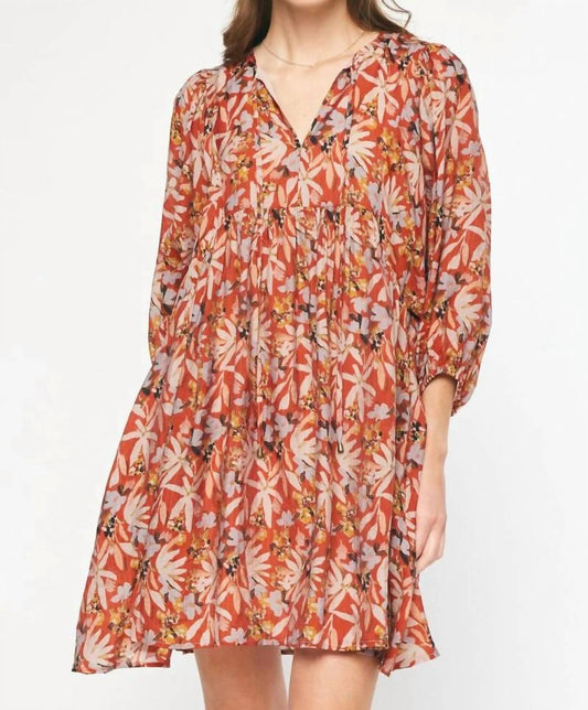 Entro - Floral Print Mini Dress