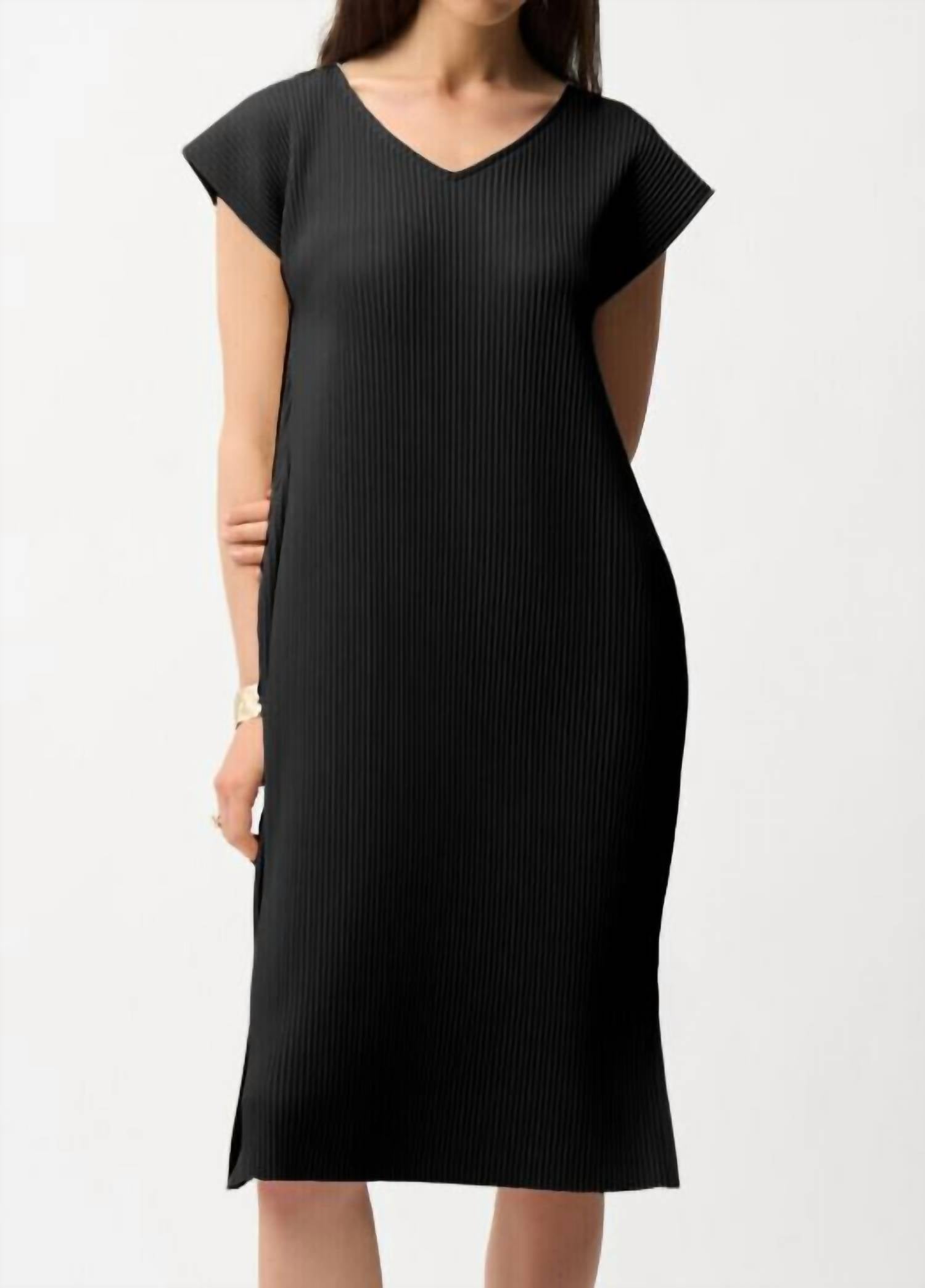 Joseph Ribkoff - Sheath V-neck Midi Dress