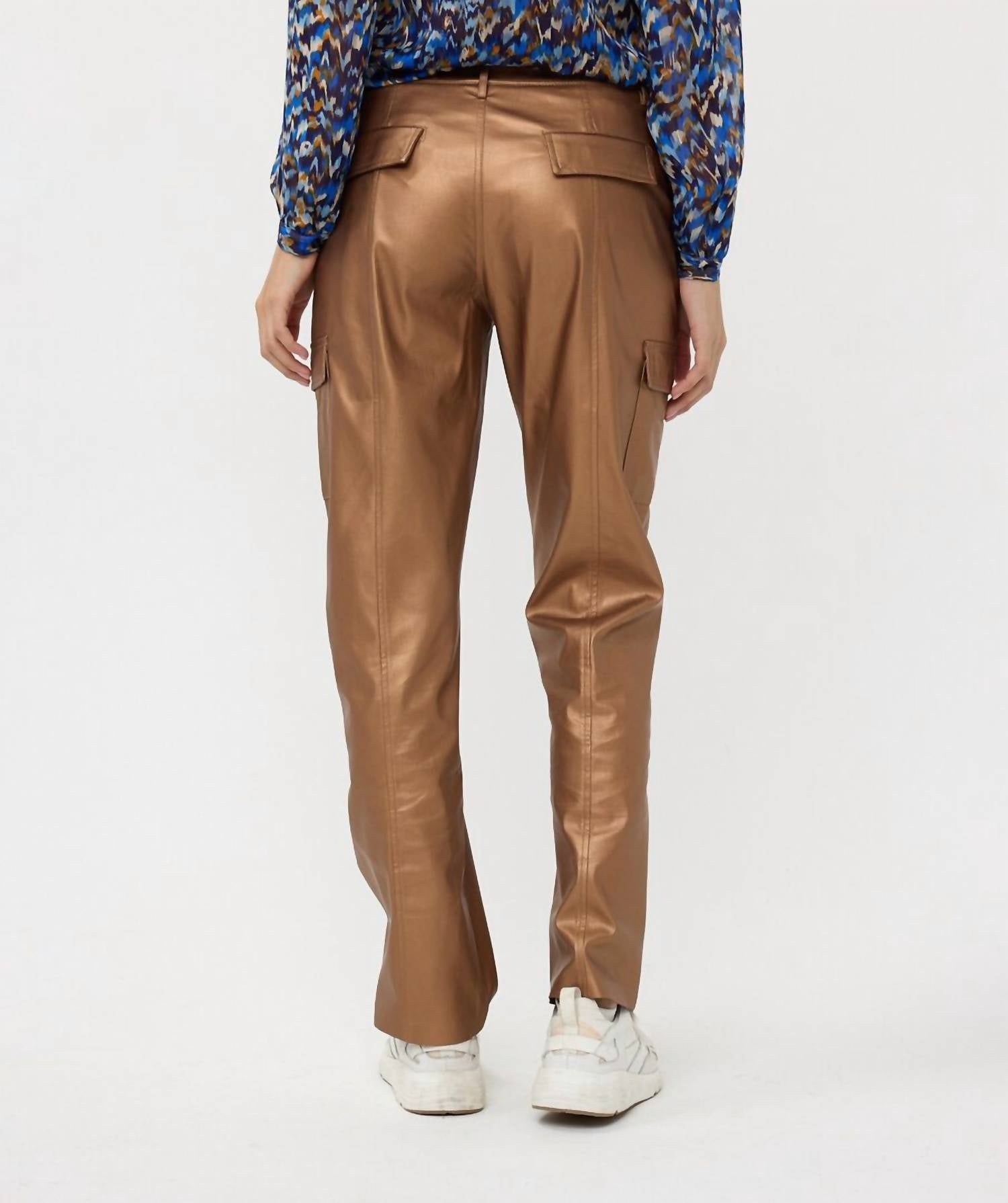 Esqualo - Cargo Vegan Leather Trousers