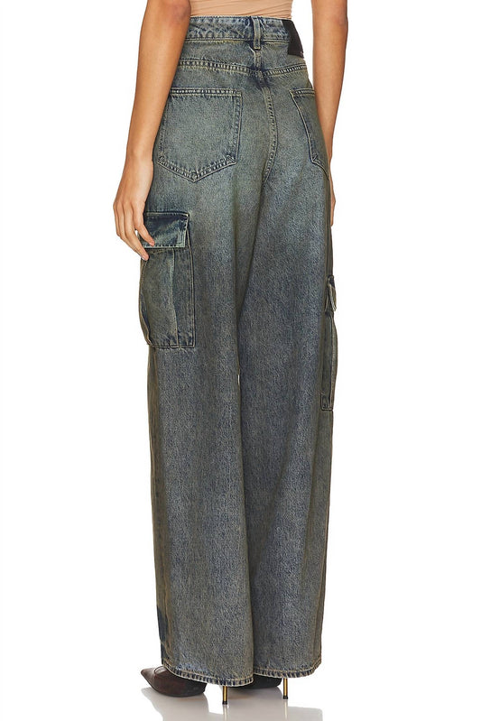 Rta - Women's Wide Leg Cargo Jeans