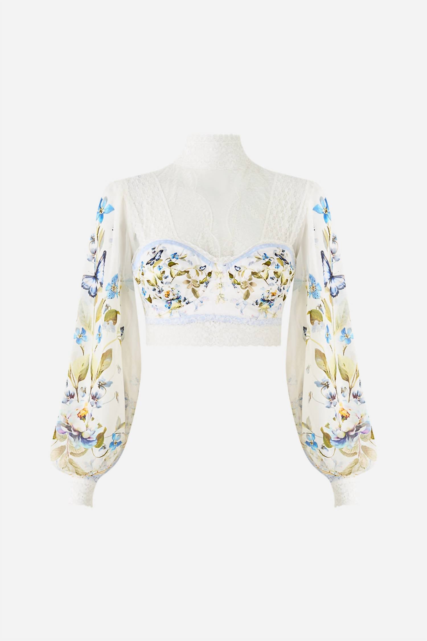Camilla - Lace Splice Long Sleeve Top