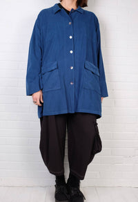 Gerties Four Pocket Jacket in north sea - women's jacket - detail view