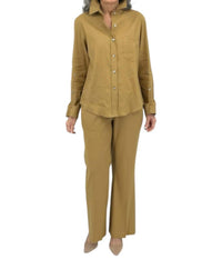 Estelle And Finn - Stretch Linen Pull On Wide Leg Pants