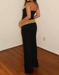 Et Clet - Black Knit Strapless Jumpsuit