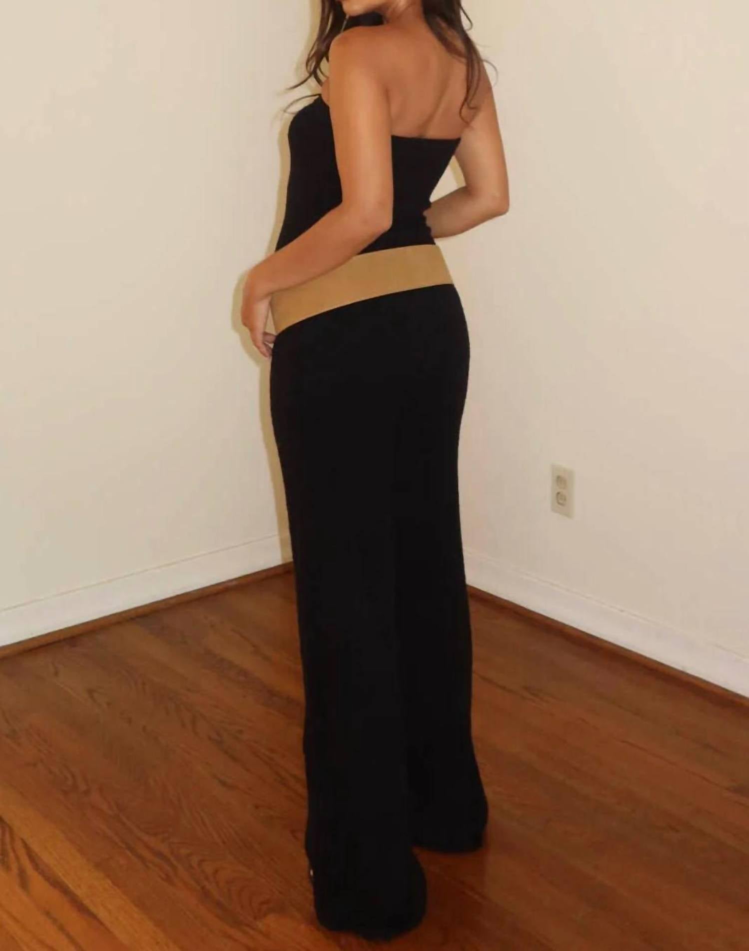 Et Clet - Black Knit Strapless Jumpsuit