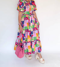 Karlie - Fruit Quilt Ric Rac Maxi Dress