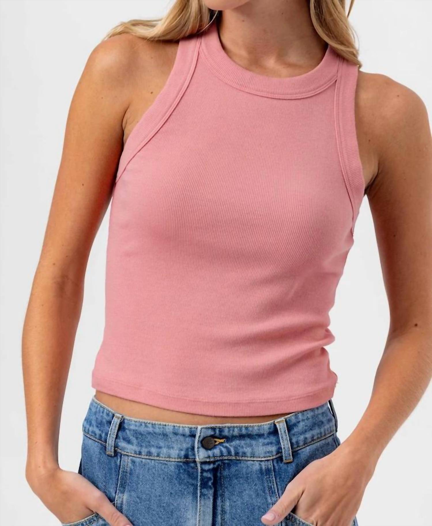 sundays Tina Tank in rose - women's tank top