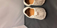 Sean Alan Women's Luna Shoe in white leather 1 - women's flats - detail view