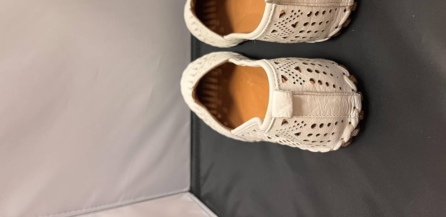 Sean Alan Women's Luna Shoe in white leather 1 - women's flats - detail view