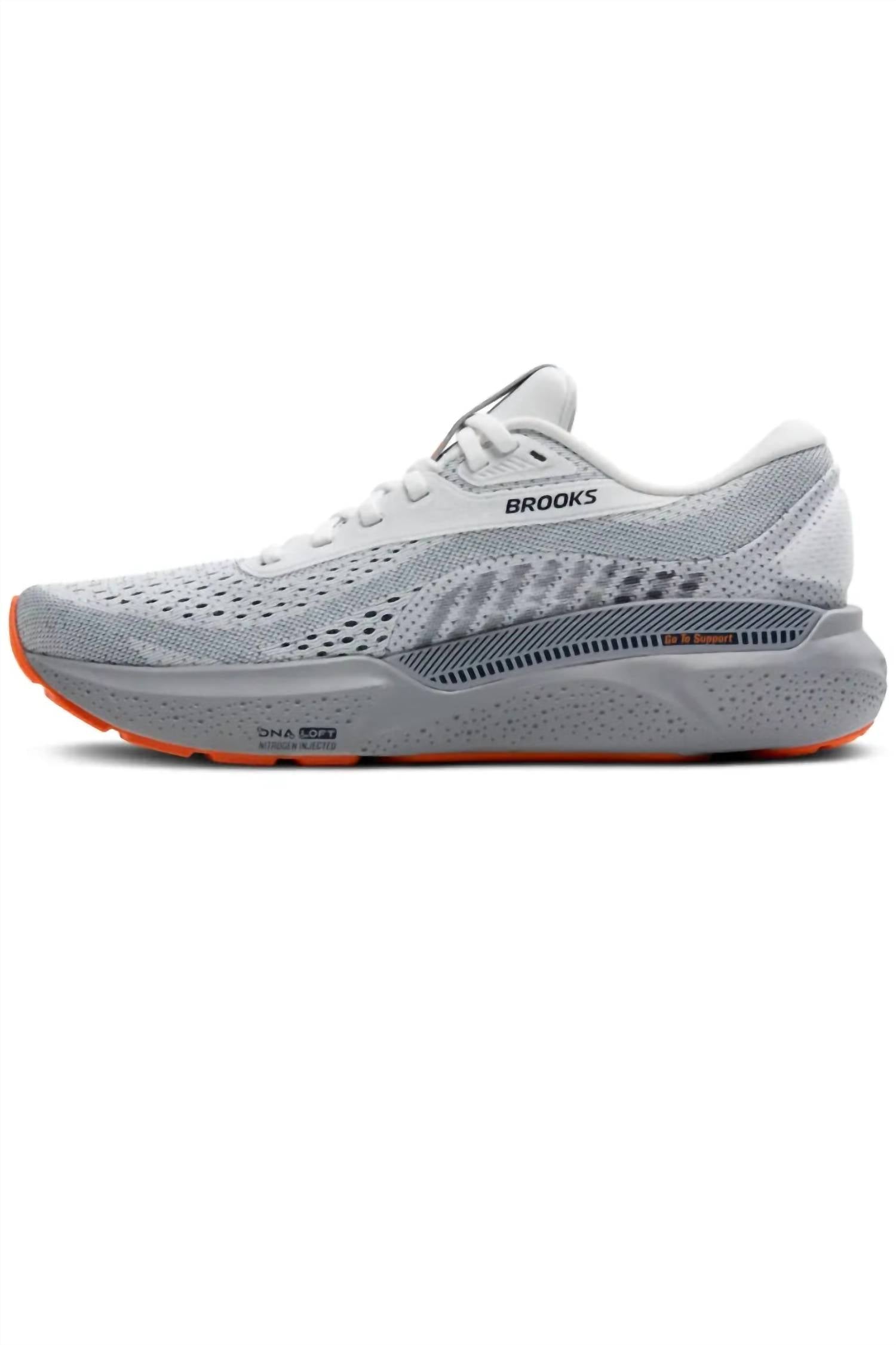 BROOKS Men's Adrenaline Gts 24 Running Shoes in white peacoat alloy - men's shoe - alternate view