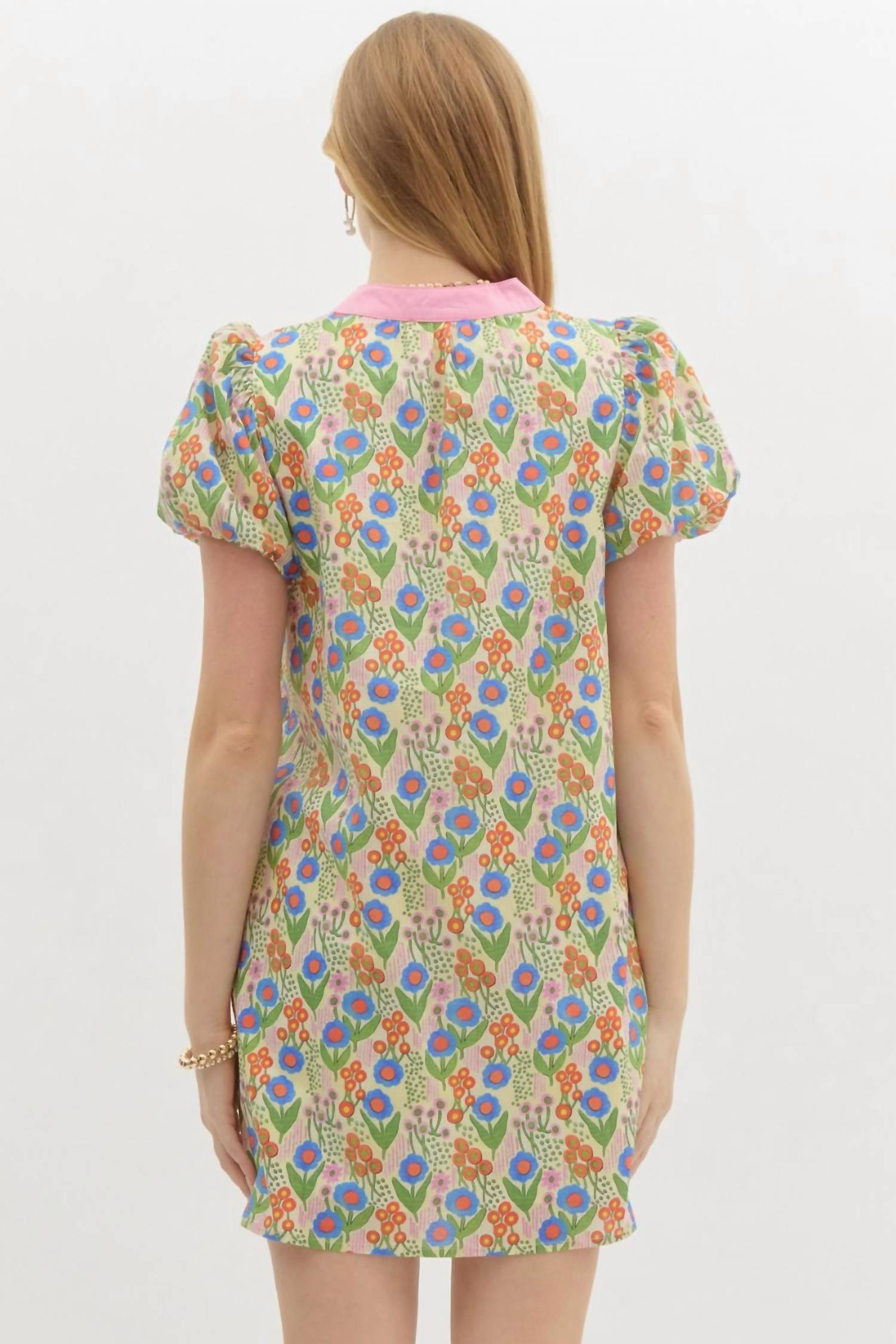 entro Jane Mini Dress in floral - women's dress - alternate view