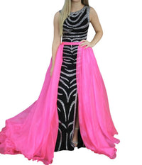 Johnathan Kayne Overskirt Gown in hot pink - women's dress