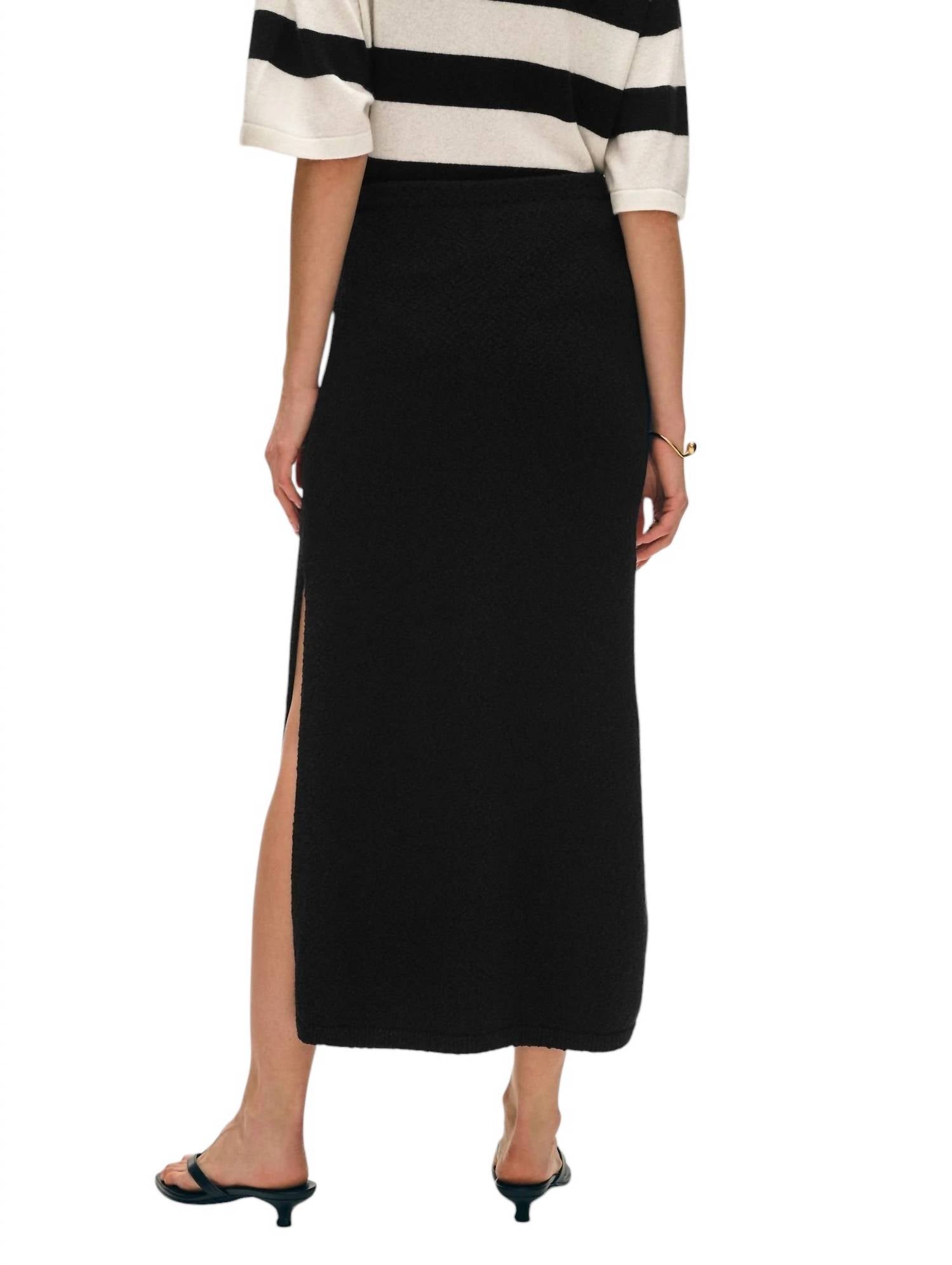 White + Warren - Cotton Slub Slit Skirt