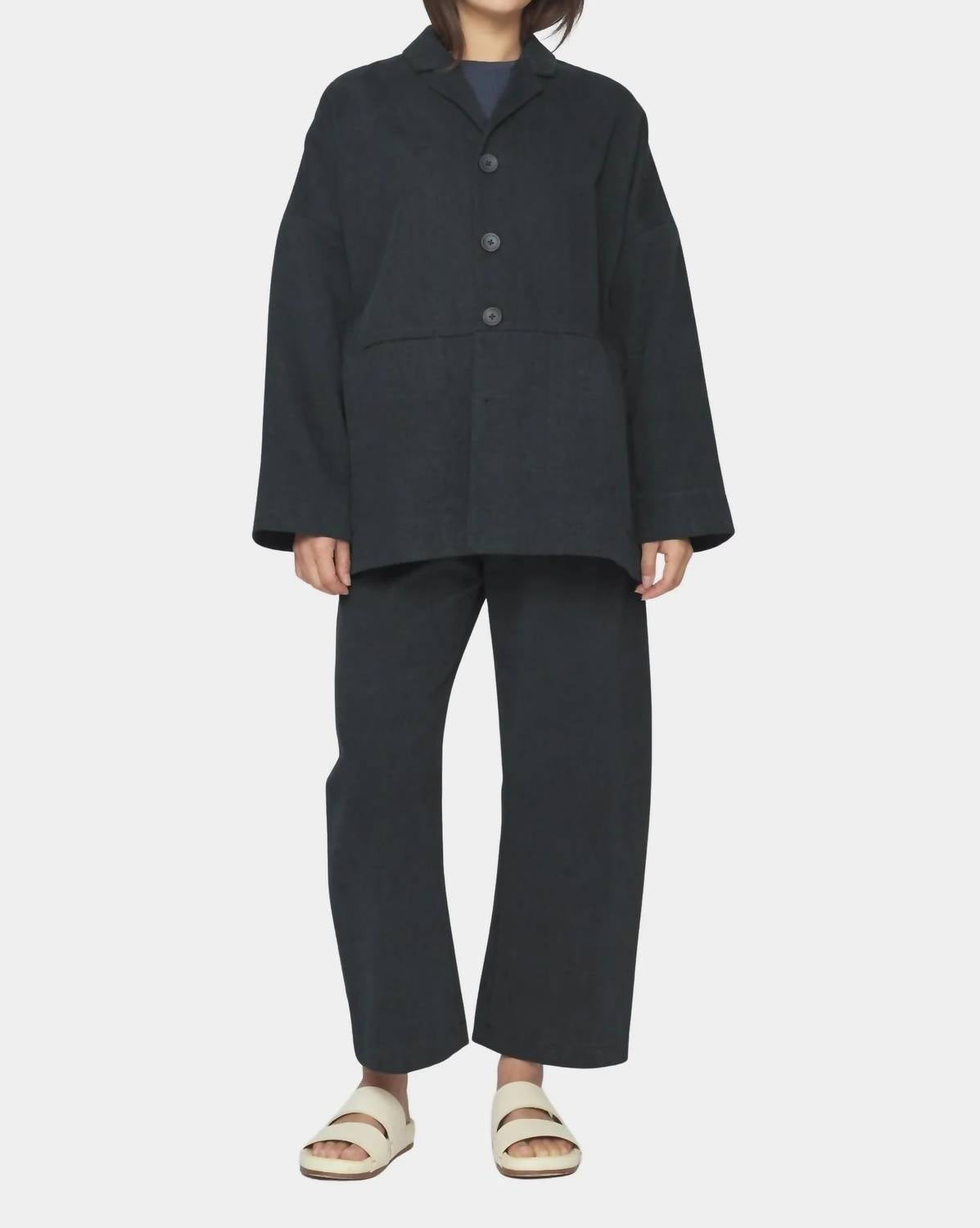 7115 By Szeki - Tailored Curve Legged Trousers