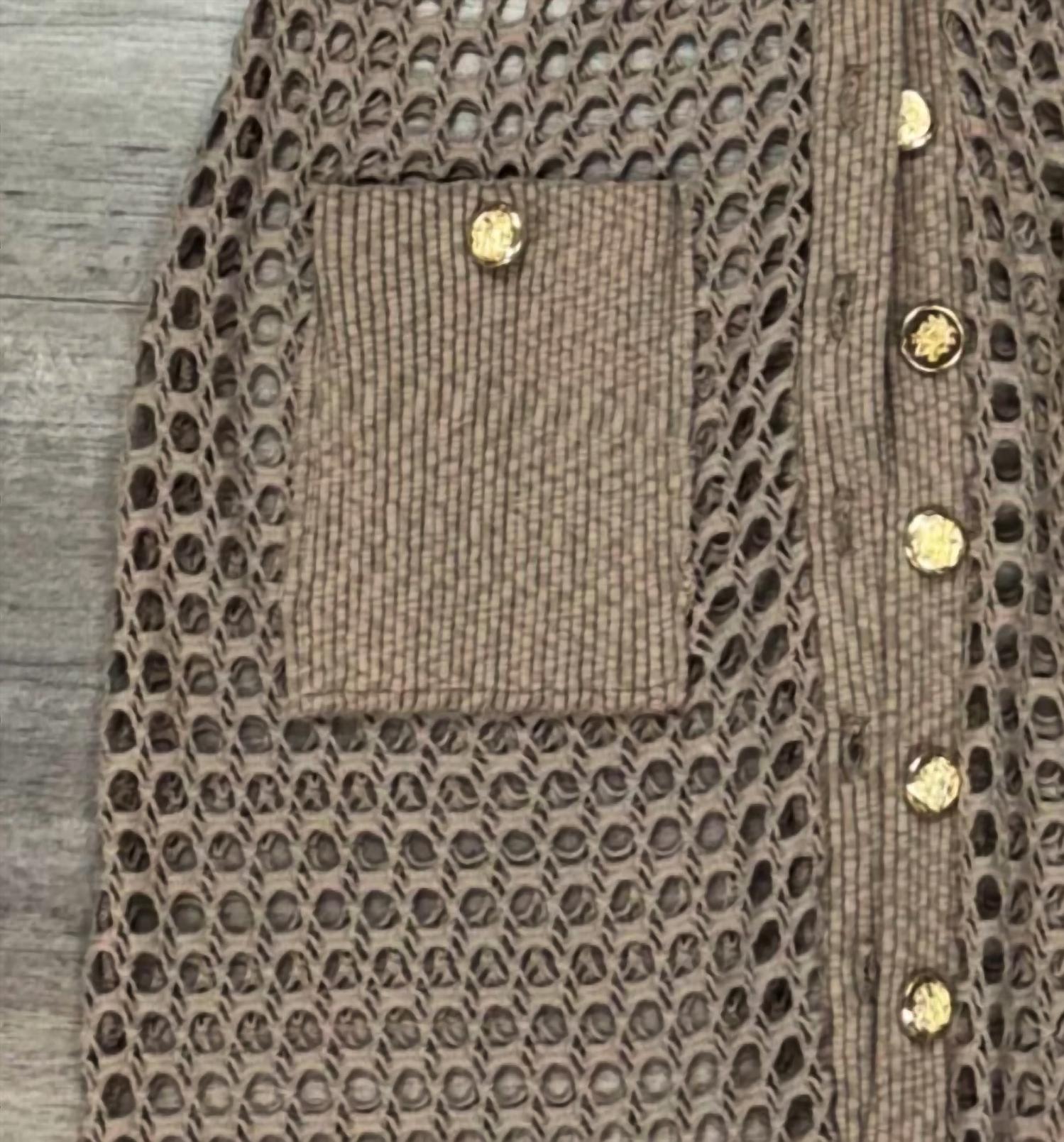 Pete - Women's Coco Crochet Long Cardigan
