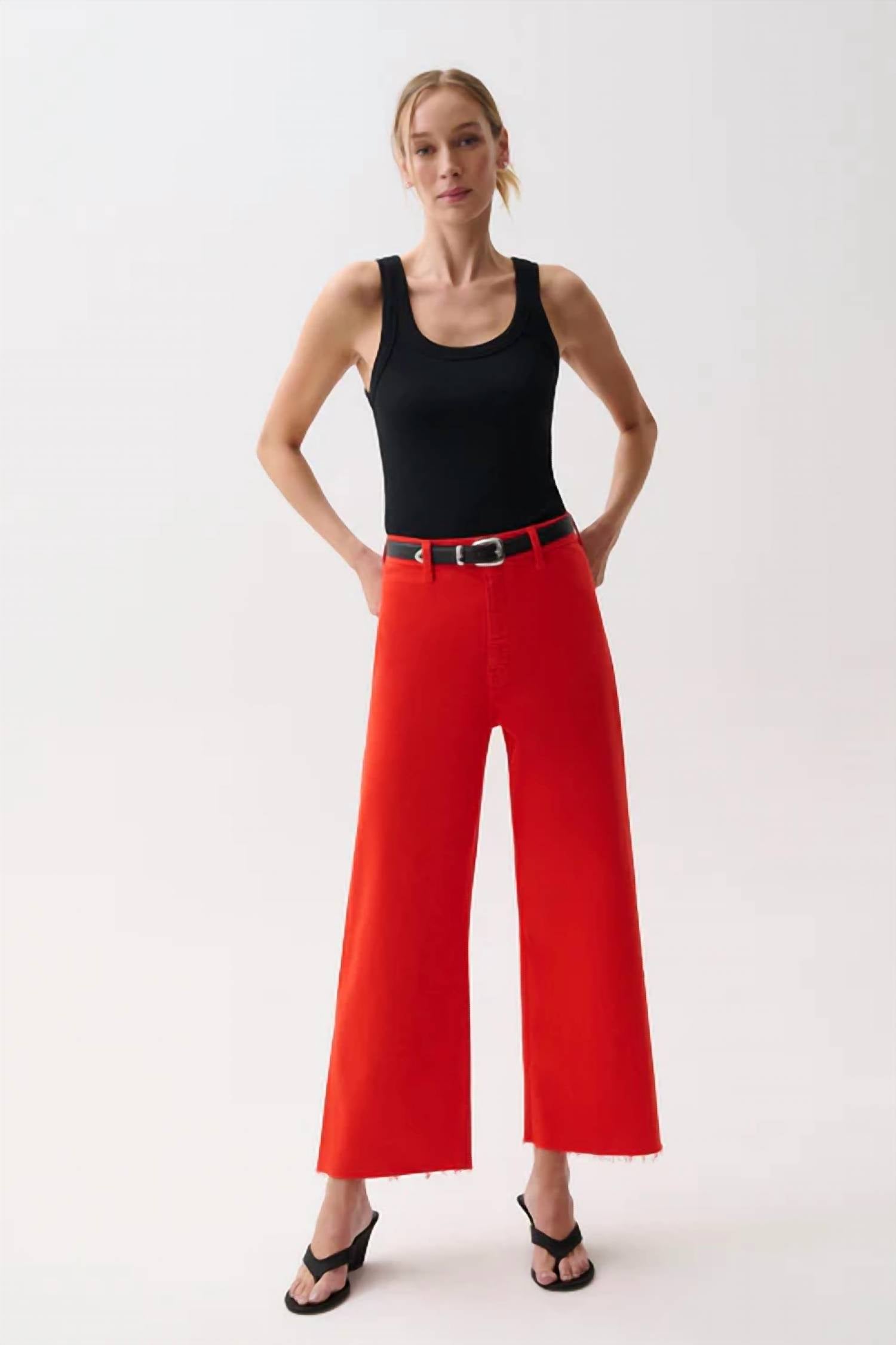 Pistola - Penny Crop High Rise Wide Leg Jean
