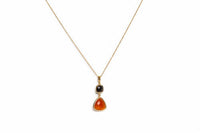 Avenue Chic - Women's Two Drop Orchid Triangle Necklace