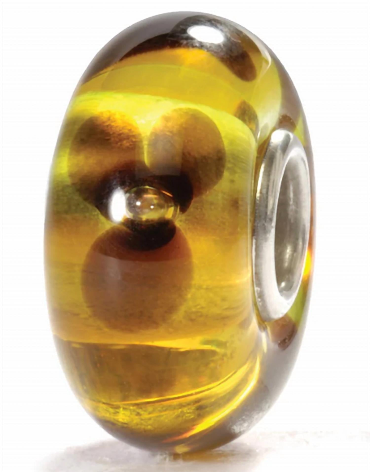 Trollbeads Women's Translucent Flower Glass Bead Charm in yellow - women's accessory