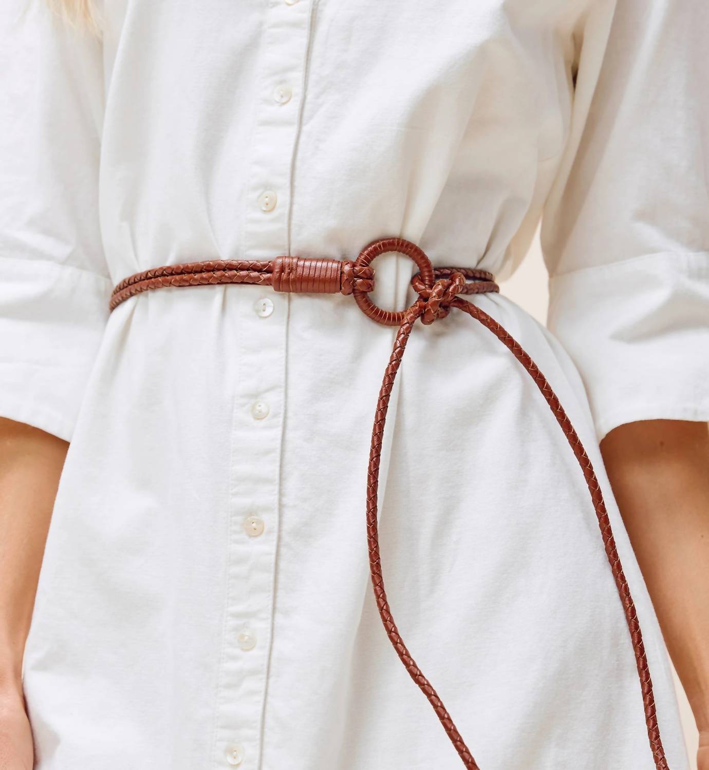 Cleobella - Women's Loop Woven Leather Belt