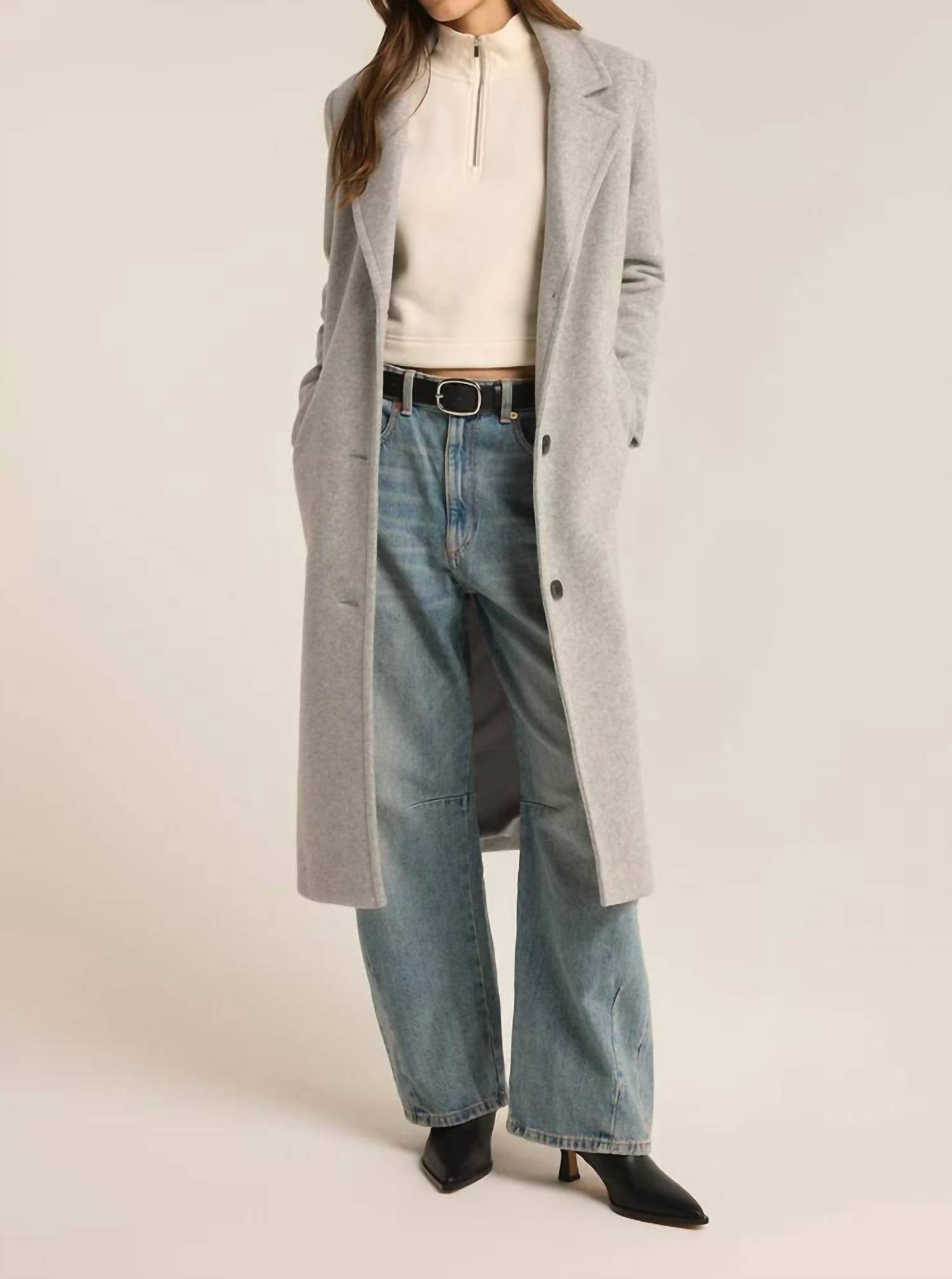 Z Supply Fountain Avenue Coat in heather grey - women's jacket