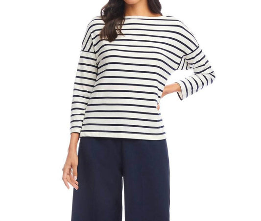 Karen Kane - Women's Three Quarter Sleeve Boatneck Top