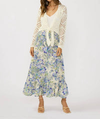 Lovestitch - Women's Open Crochet Tie Front Top