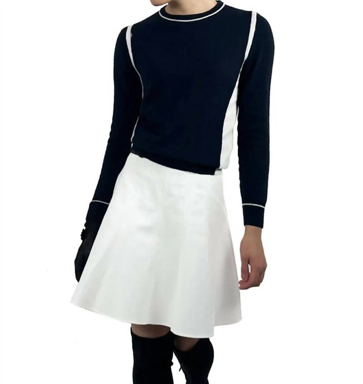 Anel - Golf Cash Round Knit Top