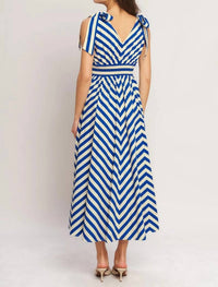 Flying Tomato - Striped Woven Midi Dress