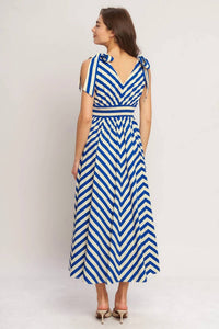 Flying Tomato - Striped Woven Midi Dress